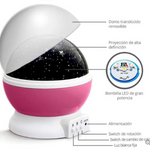 LÁMPARA ESTELAR GIRATORIA – LUCES MÁGICAS Y PROYECCIÓN DE ESTRELLAS