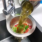 Colador de fregadero de cisne de cocina de acero inoxidable, cesta colgante de filtro de drenaje de residuos, escurridor de frutas y verduras, estante de almacenamiento de esponja