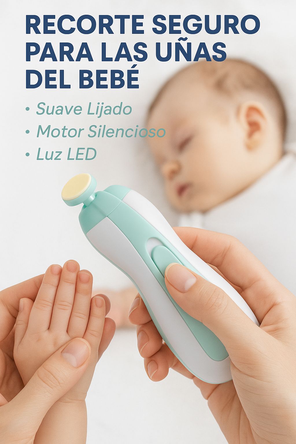 ✨ Lima de Uñas Eléctrica para Bebé – Cuidado Seguro y Sin Lágrimas