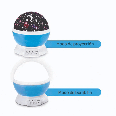 LÁMPARA ESTELAR GIRATORIA – LUCES MÁGICAS Y PROYECCIÓN DE ESTRELLAS